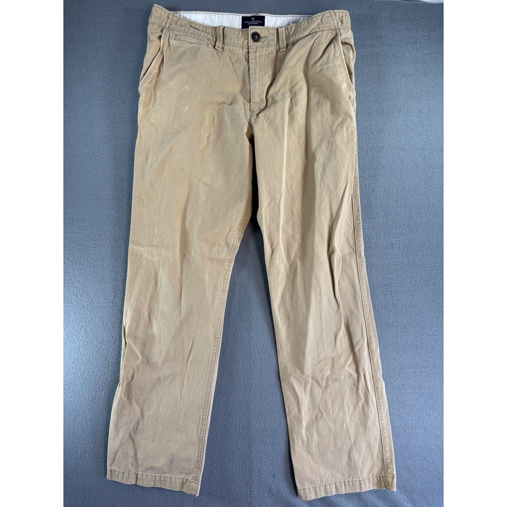 American Eagle Outfitters Pants Mens 36x34 Beige Relaxed Straight Chino Casual